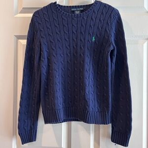 Ralph Lauren Kids Navy Cable Knit Sweater